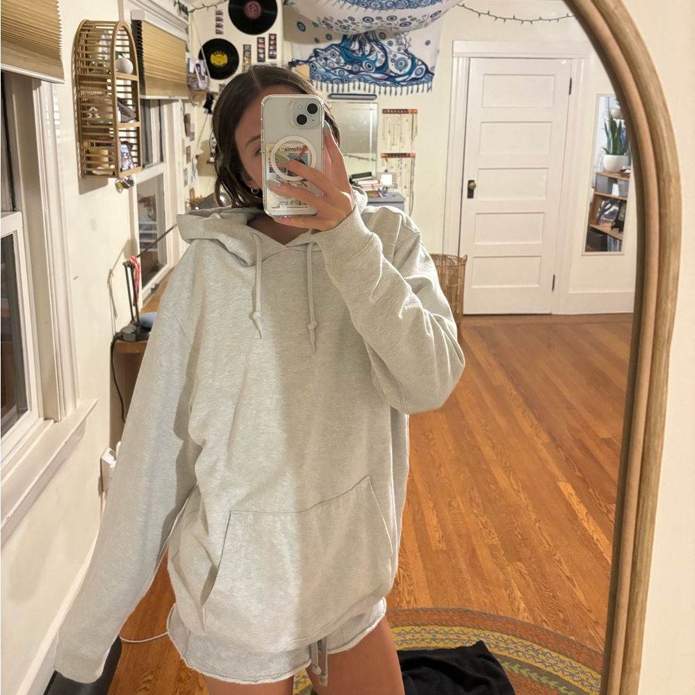 Oversized grey hoodie